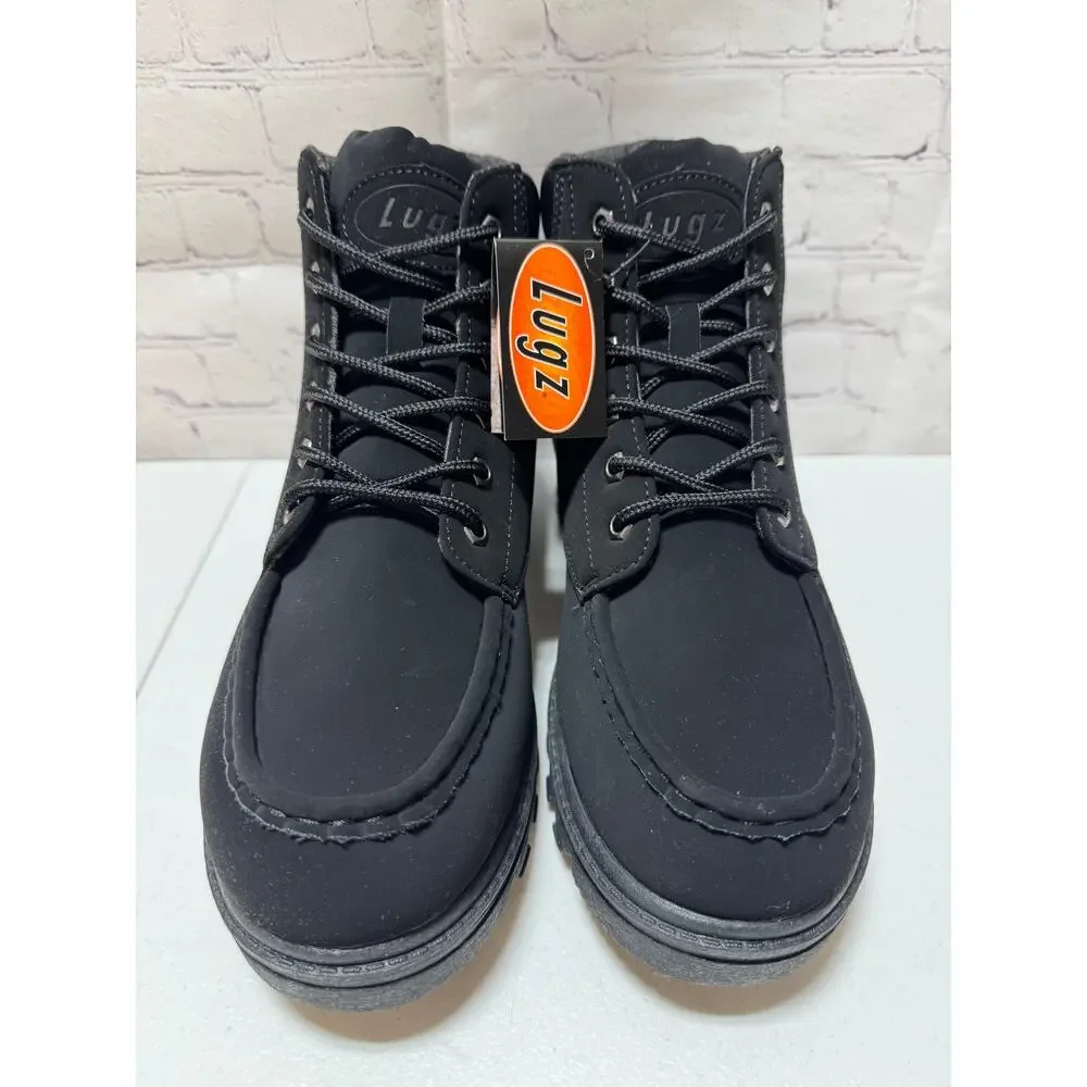 Lugz Warsaw Black Boots Men’s Size 10 D Lace-Up Work Boots NEW With Box - Picture 2 of 8
